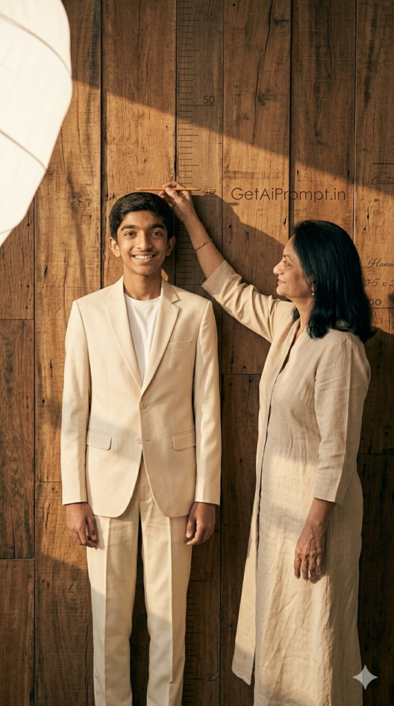 Option 47 Wall Height Mark Concept Nostalgic AI Mother Son Portrait