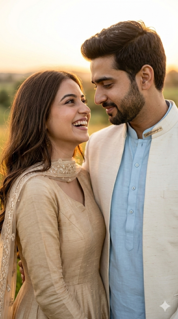 Indian Pre Wedding Close up Portrait Natural Smile