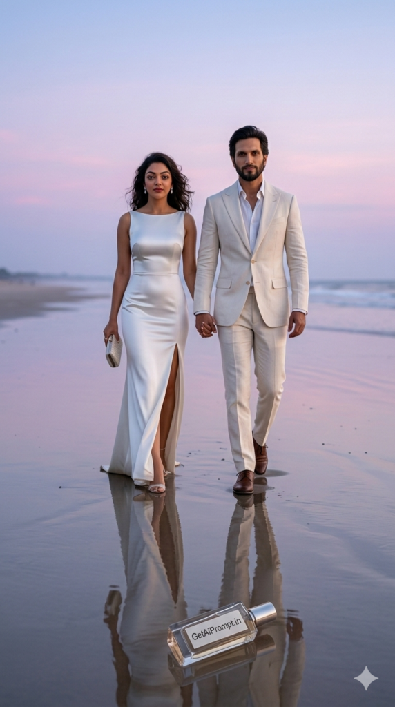 Elegant Walking Toward Camera Fashion AI Prompt