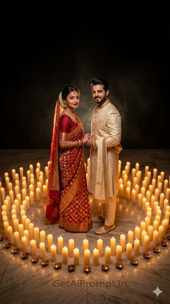 Sacred Candle Circle Luxury Romance AI Portrait Prompt