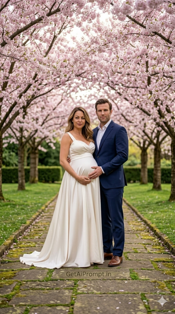 The Symmetrical Archway High-Status Fine Art Maternity Portrait