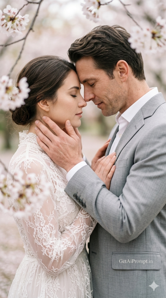 Fine-Art Intimacy Romantic Forehead Pose AI Portrait Guide