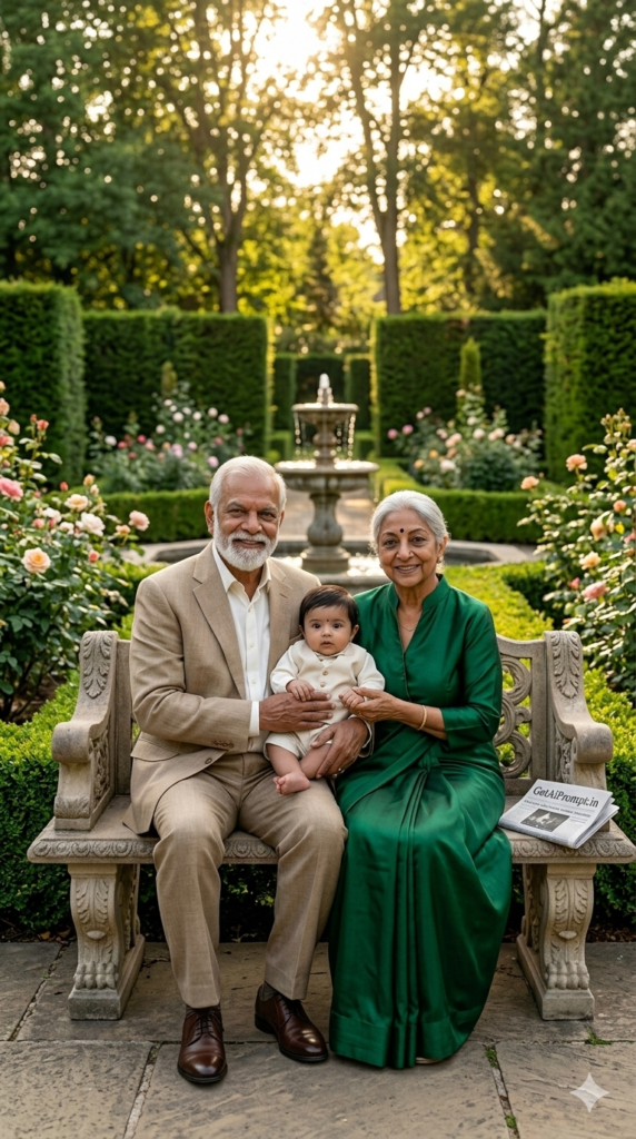 The Royal Botanical Garden Bench Generational AI Portrait