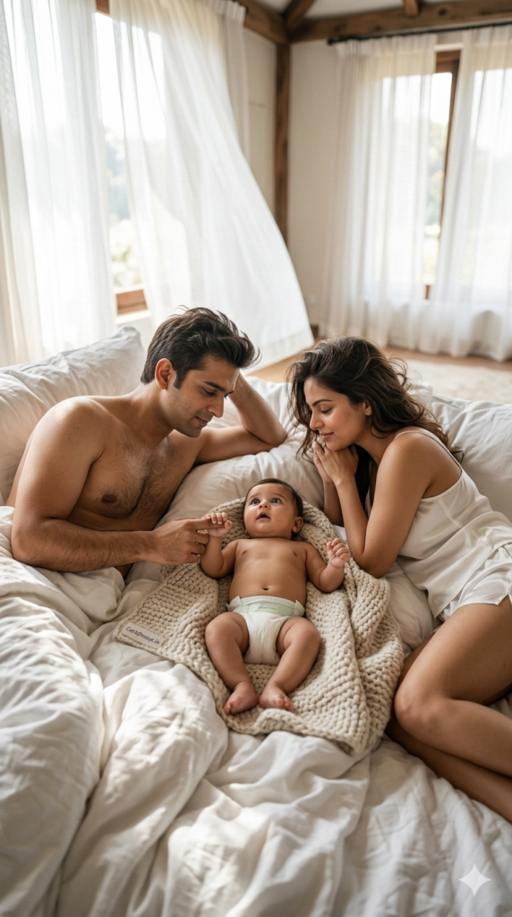The Intimate Morning Light Bed Sofa Lifestyle Family Portrait