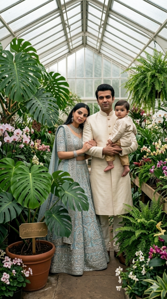 The Epic Botanical Greenhouse Lush Environmental Elegance AI Portrait