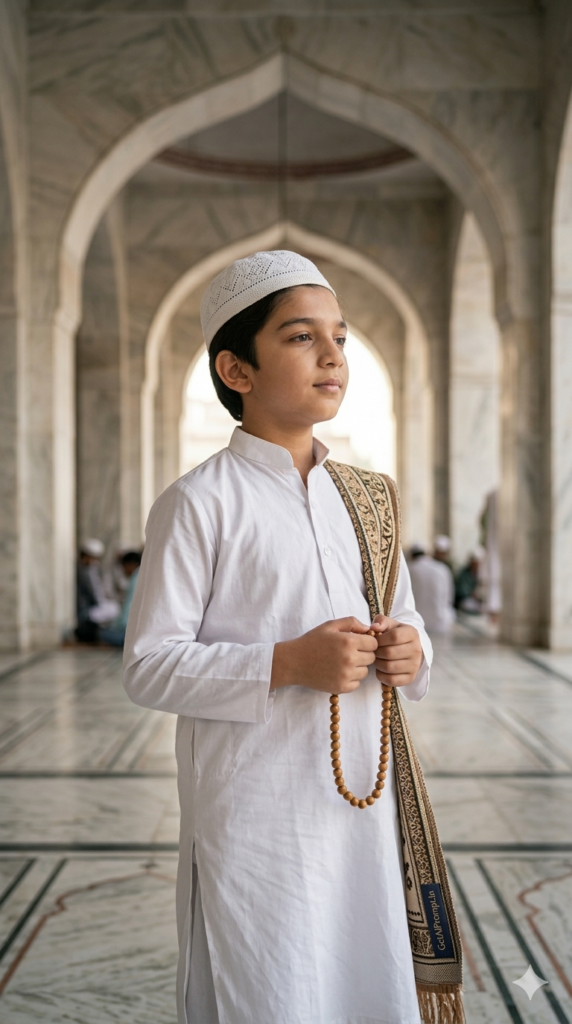 The Spiritual Eid Prayer Moment Architectural Portrait