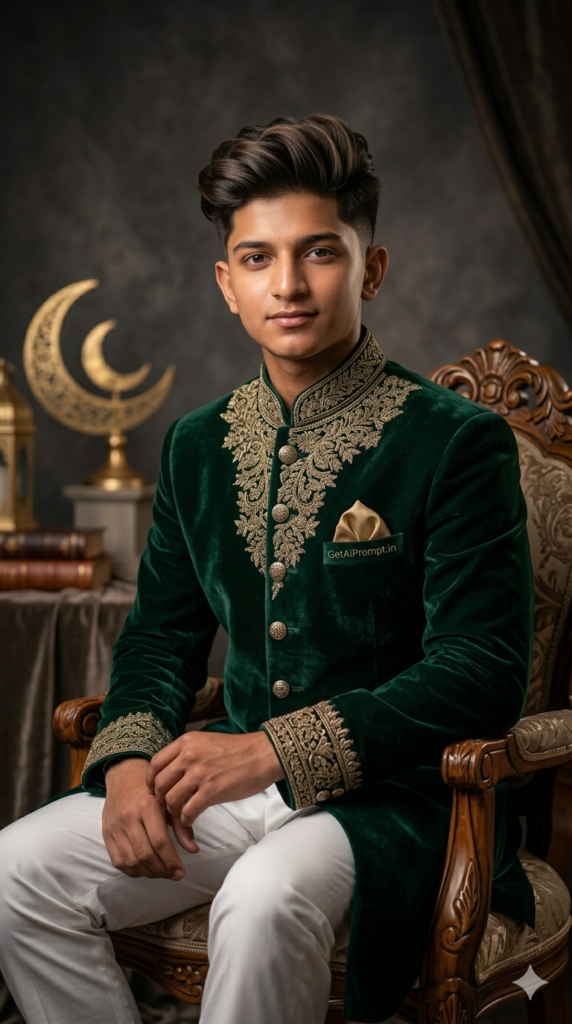 The Elegant Eid Portrait Studio Prince Coat Fashion Shoot