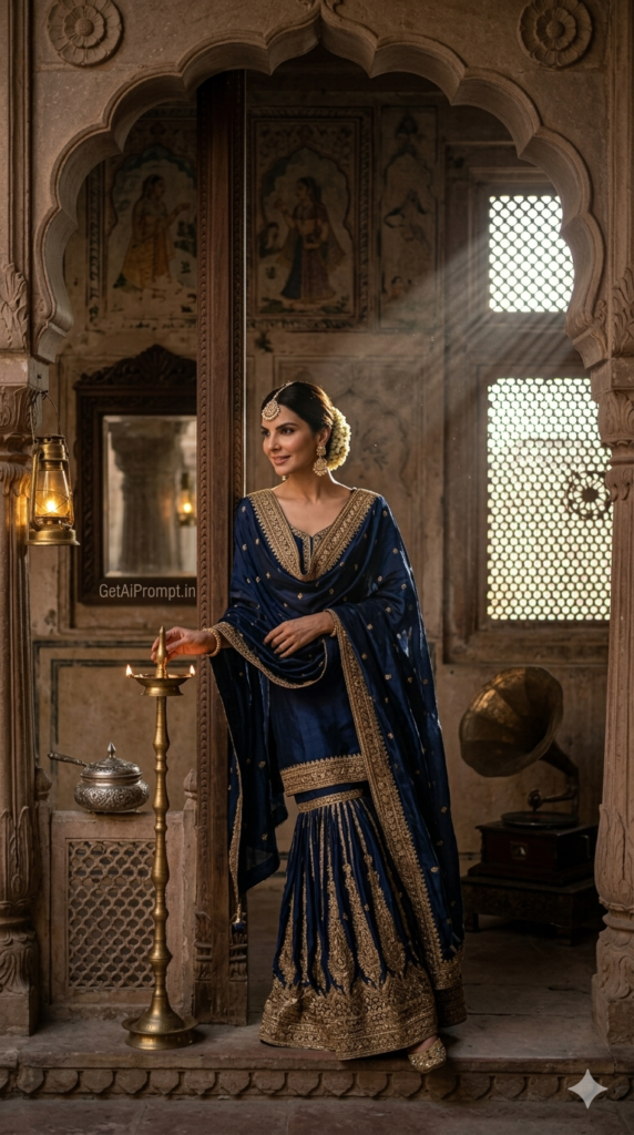 Vintage Heritage Haveli Glamour Nostalgic Royal AI Generation