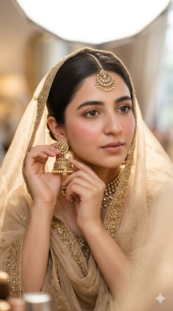 The Heirloom Dupatta Adjustment Beauty Close Up AI Image