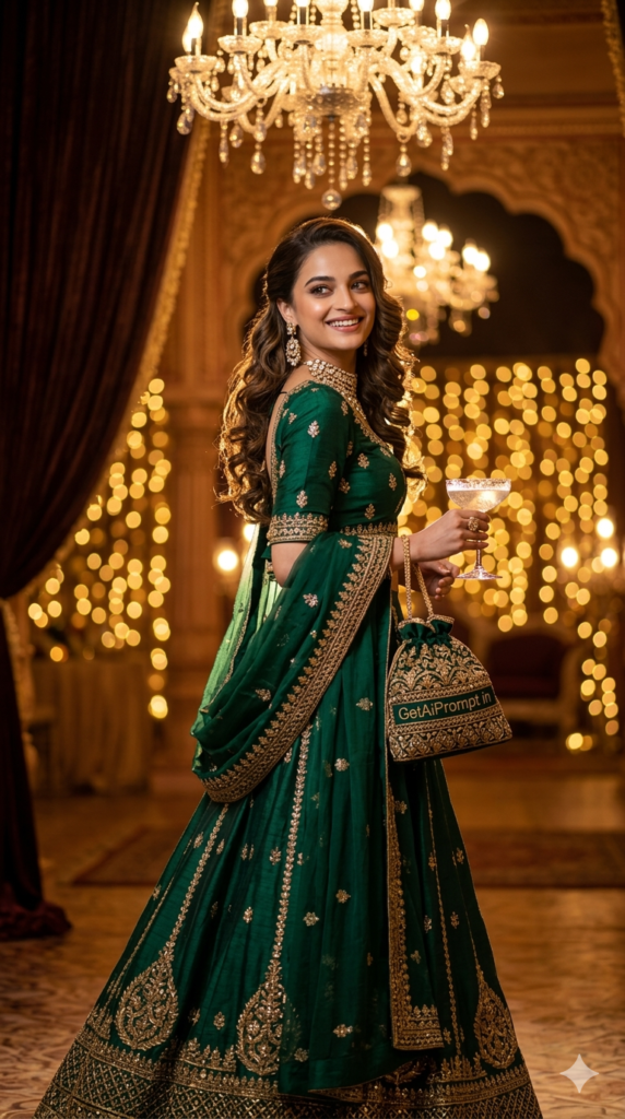 The Lightweight Jewel Toned Evening Lehenga Drama Meets Comfort Trend AI