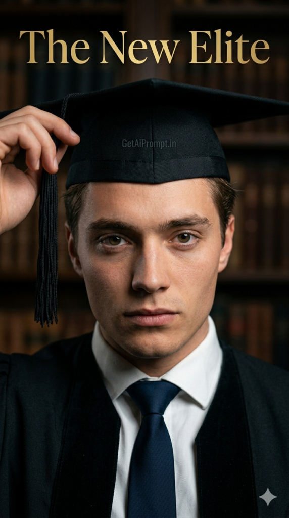 Luxury Editorial Graduation Close-Up Hyper Realistic AI Portrait