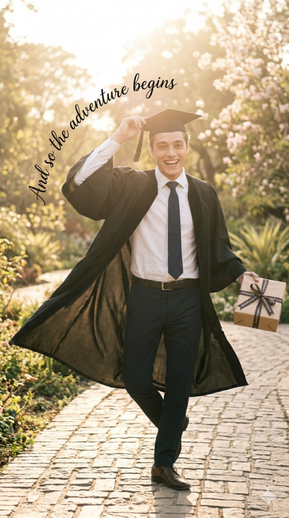 Laughing Spin Moment Candid Organic Aesthetic Graduation Prompt