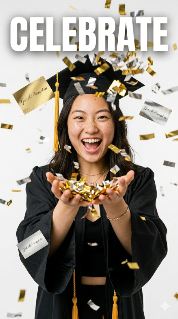 High-Energy Graduation Confetti Celebration Event Photography