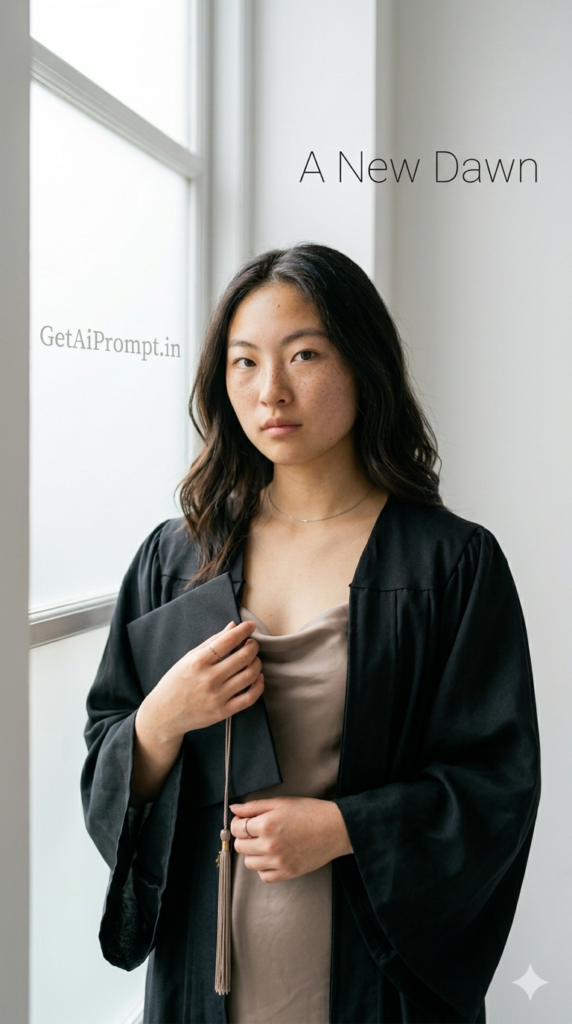 Minimalist Window Light Soft Portrait Natural AI Beauty