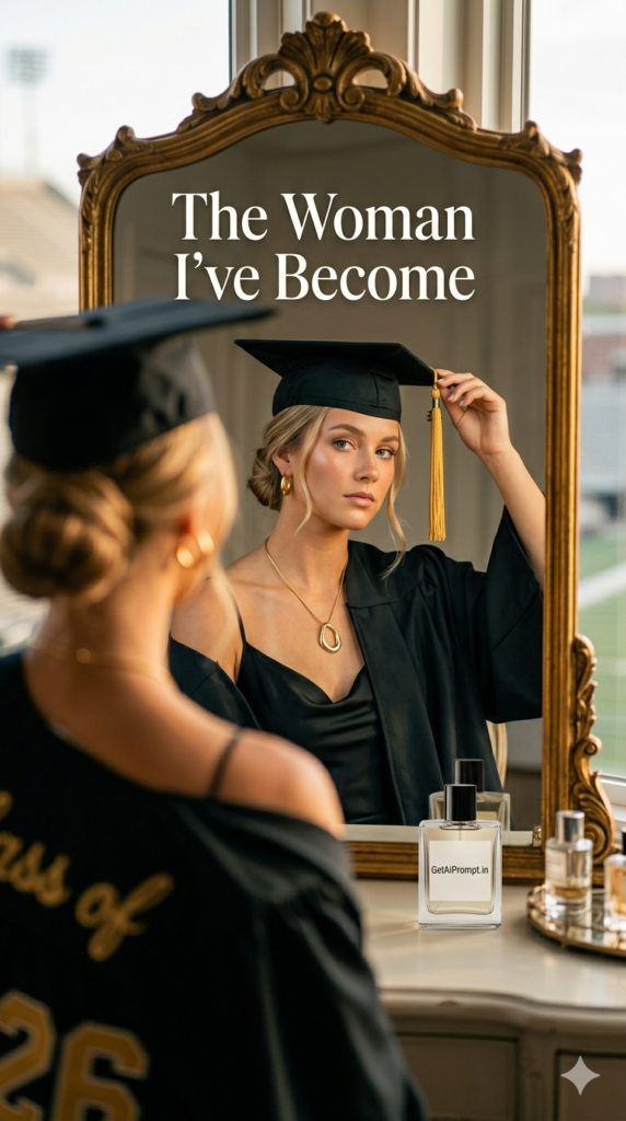 Mirror Reflection High-Fashion Editorial Vogue Style Portrait