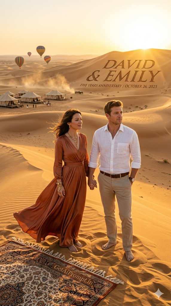 The Desert Dune Luxury Safari AI Image Generator Prompt