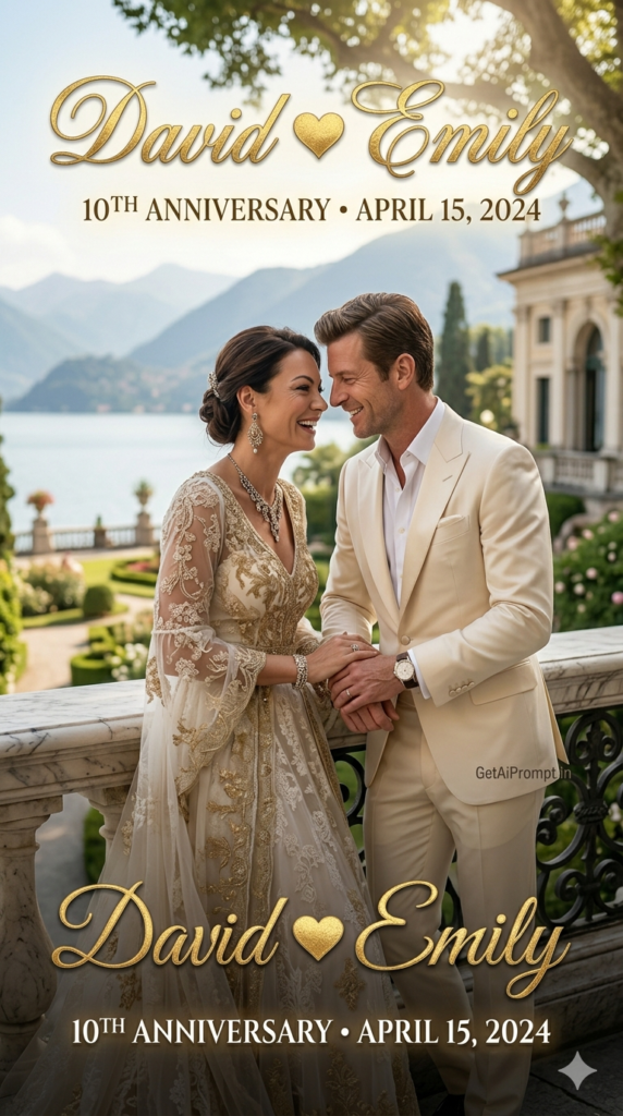 The Lake Como Villa Opulence Romantic AI Photo Prompt