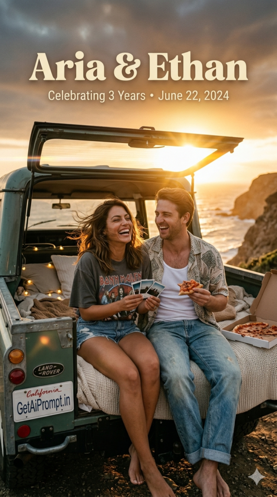 The Golden Hour Vintage Car Bed Viral Pinterest Aesthetic AI Prompt