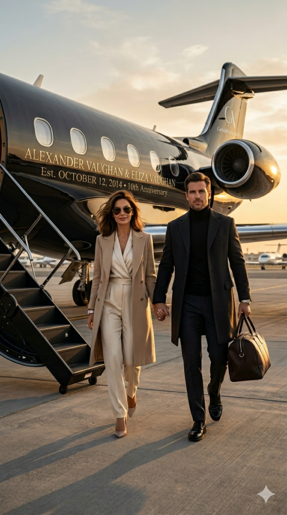 The Elite Private Jet Tarmac Luxury Anniversary AI Photo Template