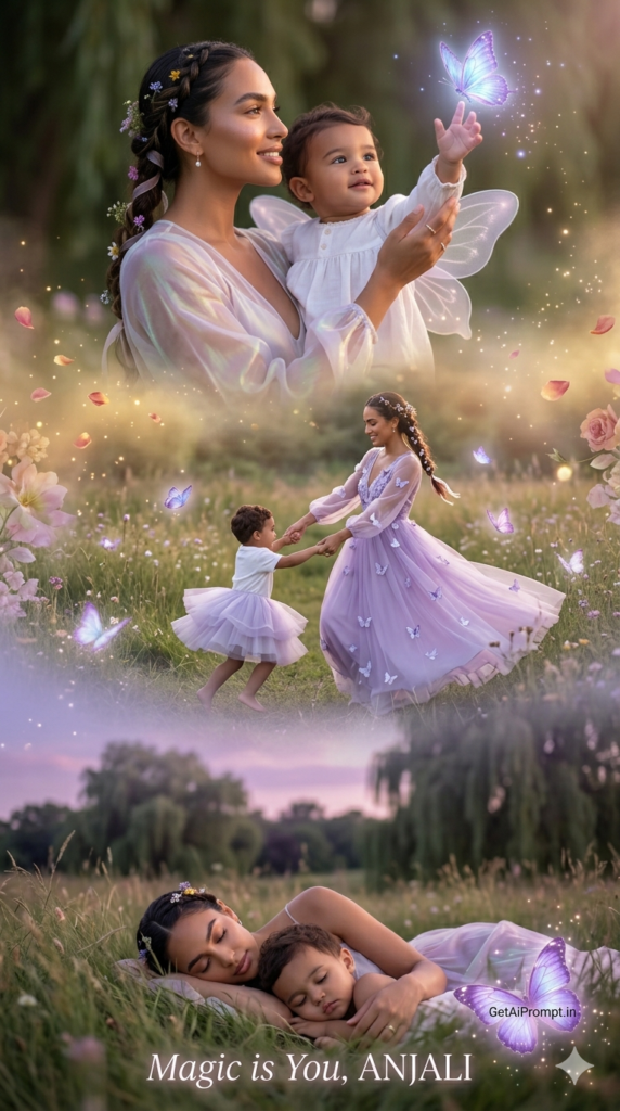 Fairycore Organza Meadow Ethereal and Magical Collage