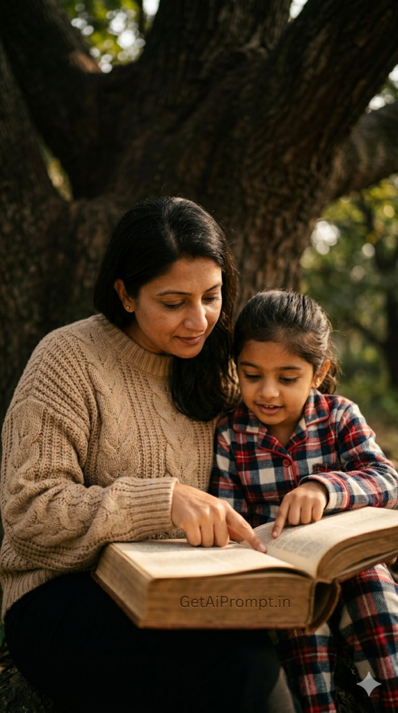 Shared Wisdom The Quiet Reading AI Image Prompt