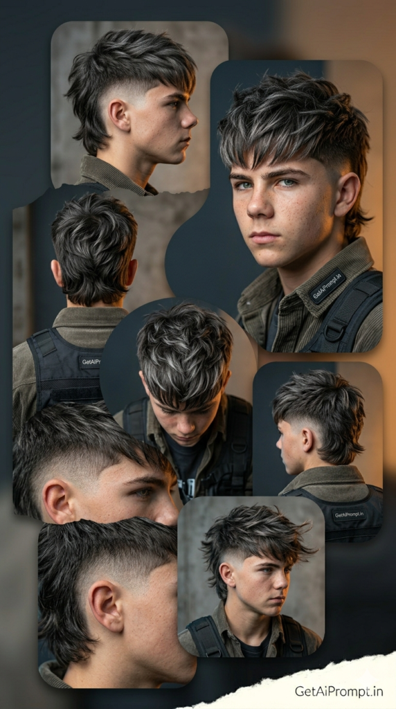 Modern Textured Mullet Burst Fade Hairstyle Trend 2026