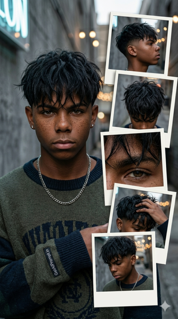 Textured Messy E-Boy Fringe Teen Hairstyle 2026