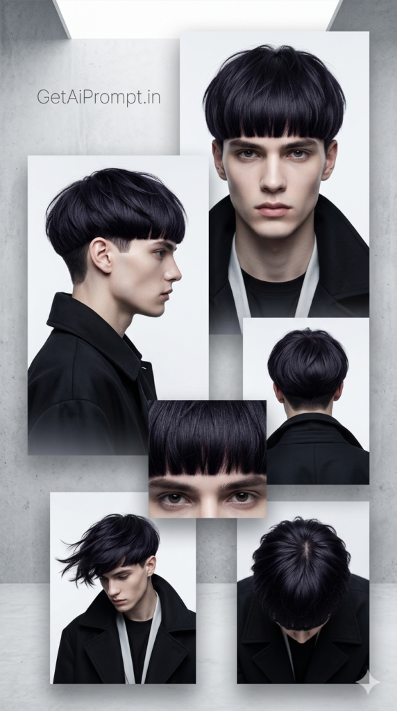Modern Textured Mushroom Bowl Cut Boys Hairstyle