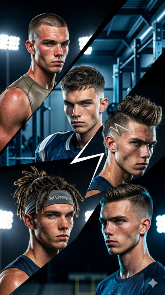 American Athletics Sports Multiple Boys Hairstyle Collage 2026