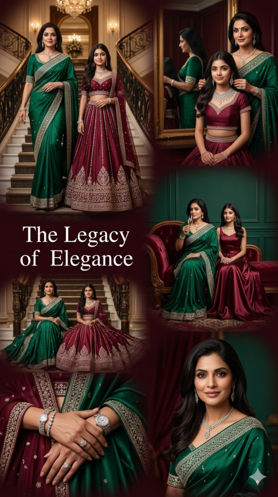 Hyper Feminine Luxury Mother Daughter Couture Aesthetic AI Portrait