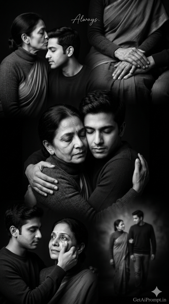 Emotional Black and White Timeless Mother Child Portrait Photography