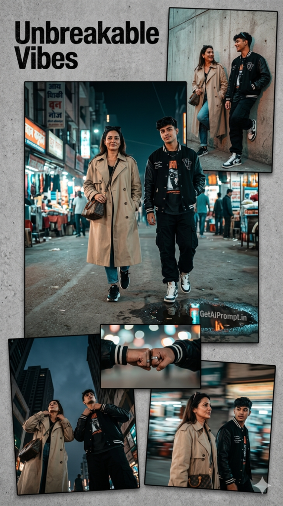 Gen Z Urban Streetwear Cool Mom Modern Child AI Photoshoot