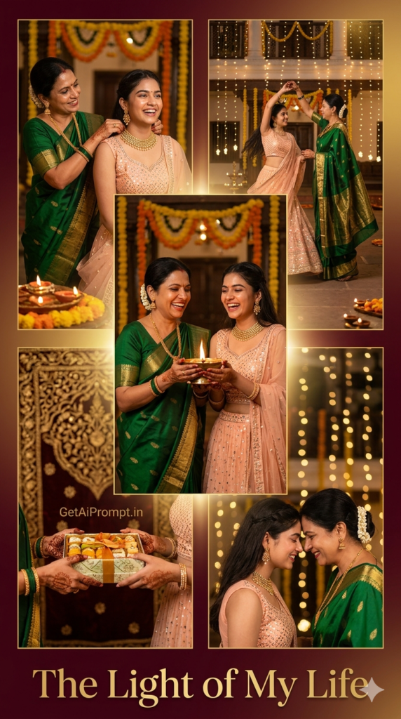 Festive Glamour Cultural Celebration Joy AI Image Template