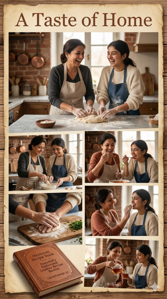 The Culinary Heritage Generational Recipe Bonding Family AI Portrait
