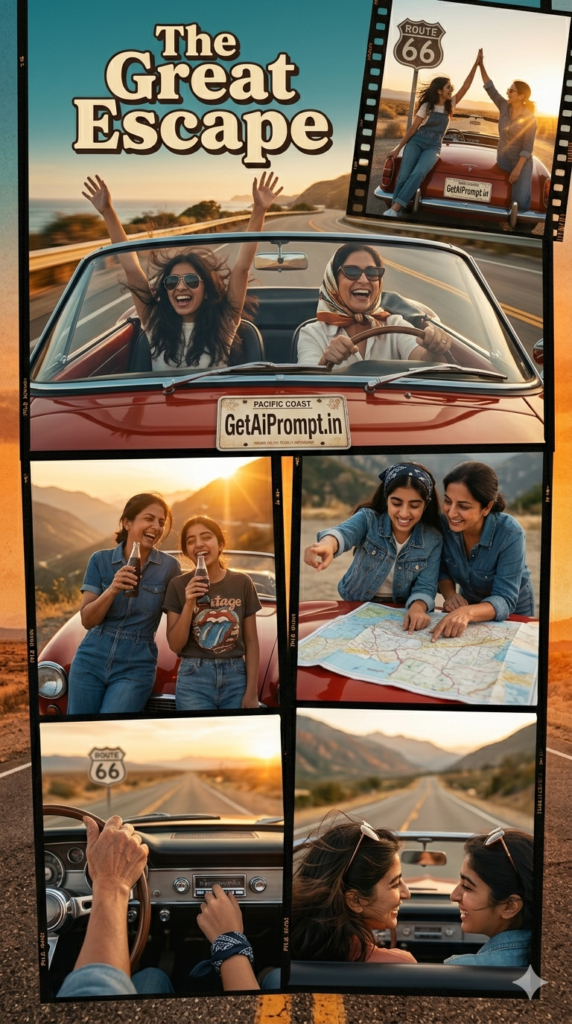 Vintage Road Trip Wanderlust Freedom Cinematic Family Photoshoot