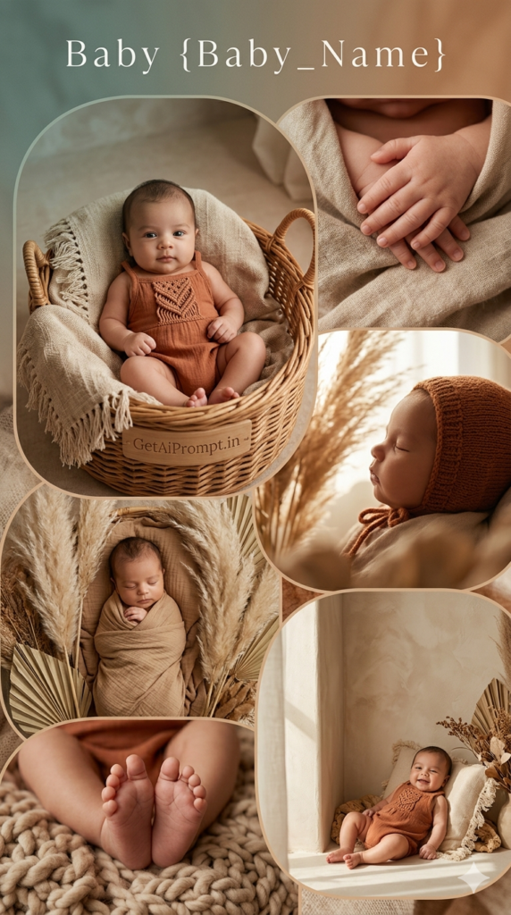 Boho Pampas Neutral Theme Earthy Pinterest Baby Collage