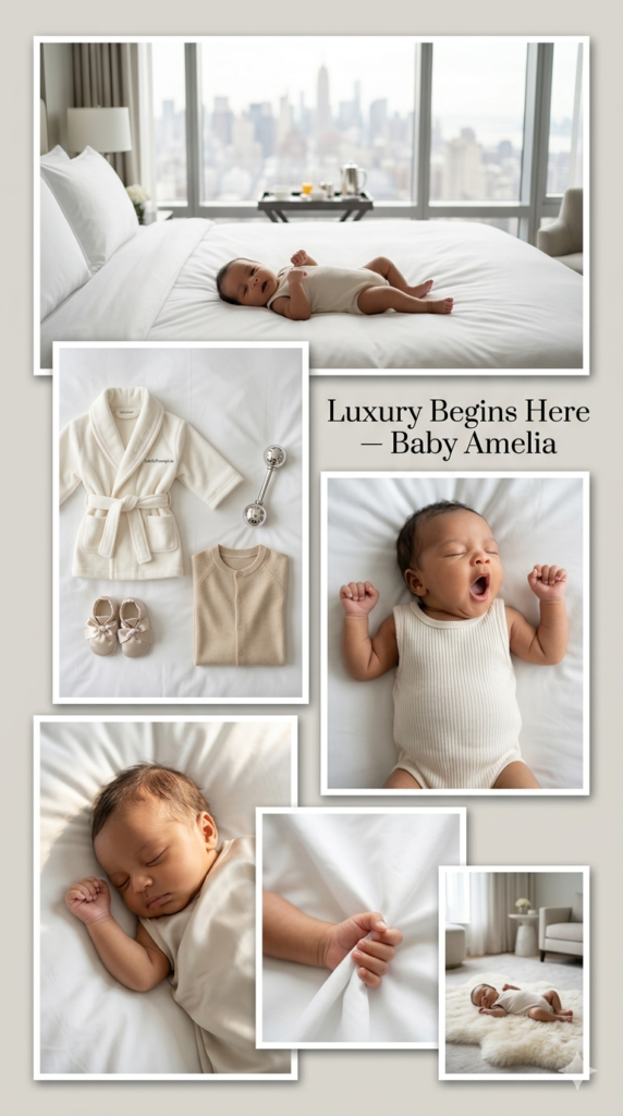 Luxury Hotel Editorial Baby Shoot High End Vogue AI Prompt