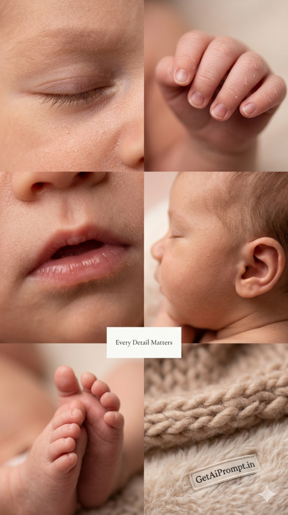 Macro Detail Editorial Skin Features Ultra Realism AI Portrait