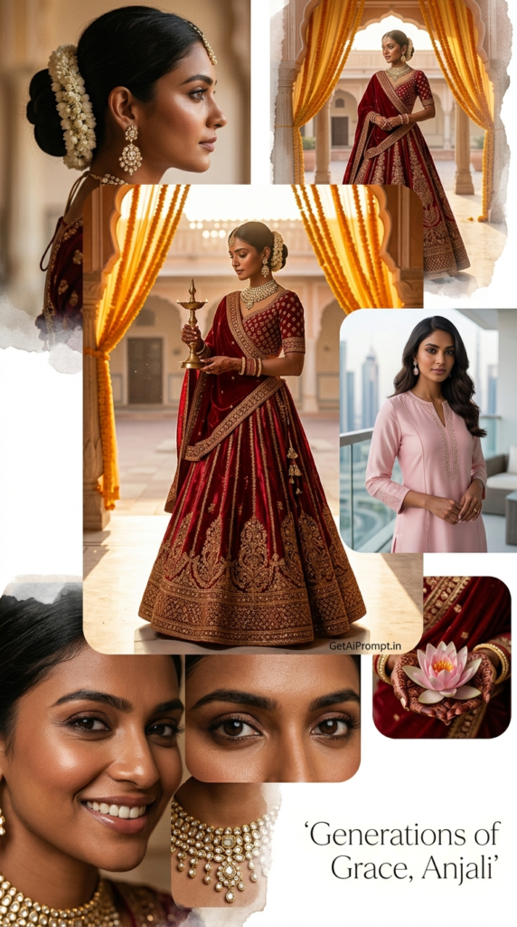 South Asian Royal Heritage Indian Mother AI Portrait