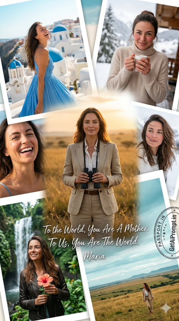 Cinematic Travel and Adventure AI Collage Gift