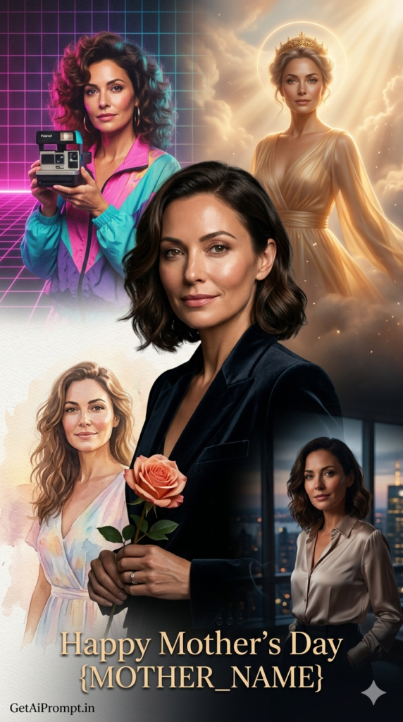 The Eras and Ethereal Queen Blend Mothers Day AI Portrait Collage